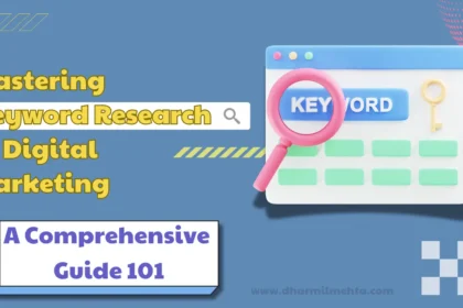 Dharmil Mehta’s blog banner showcasing how to masterclass keyword research in digital marketing.